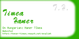 timea haner business card